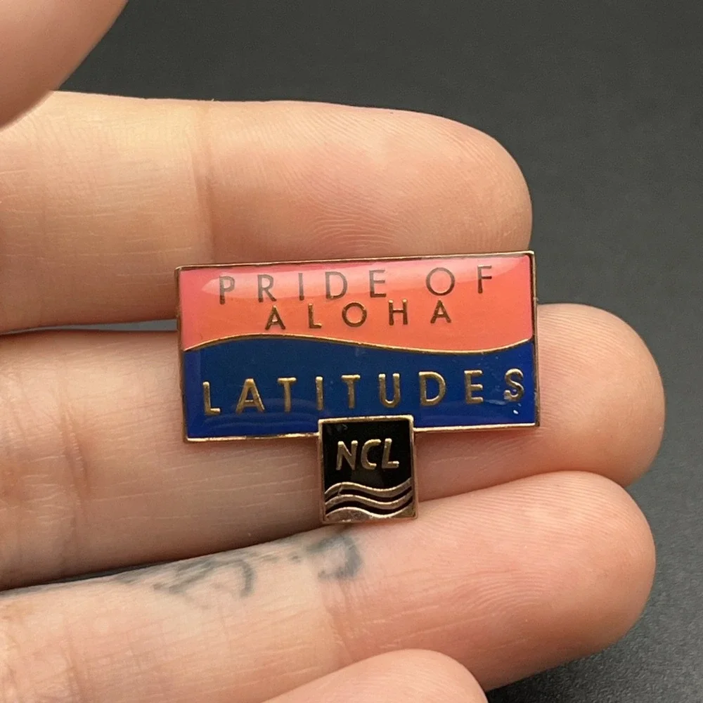 Vintage Norwegian Cruise Line Pride Of Aloha Latitudes‎ NCL Lapel Hat Pin